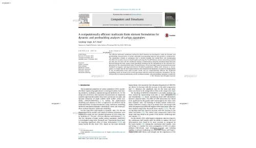 A computationally efficient multiscale finite element formulation for dynamic and postbuckling analyses of carbon nanotubes